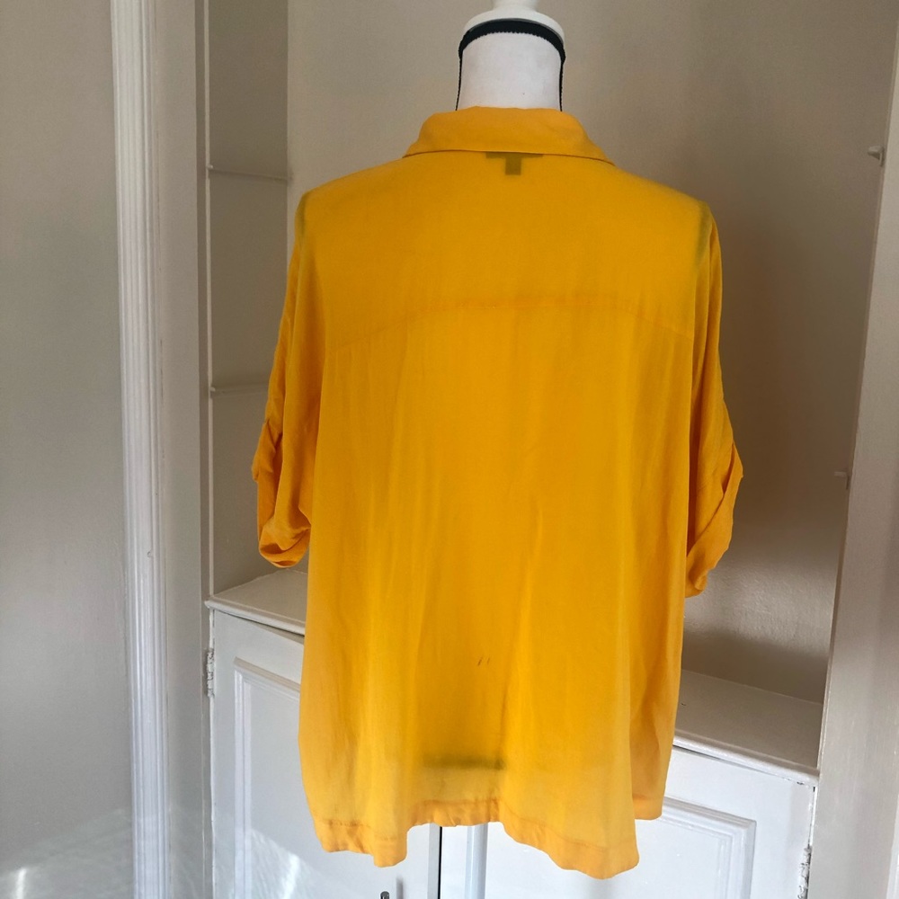 Topshop Collared Yellow Button Down - image 4